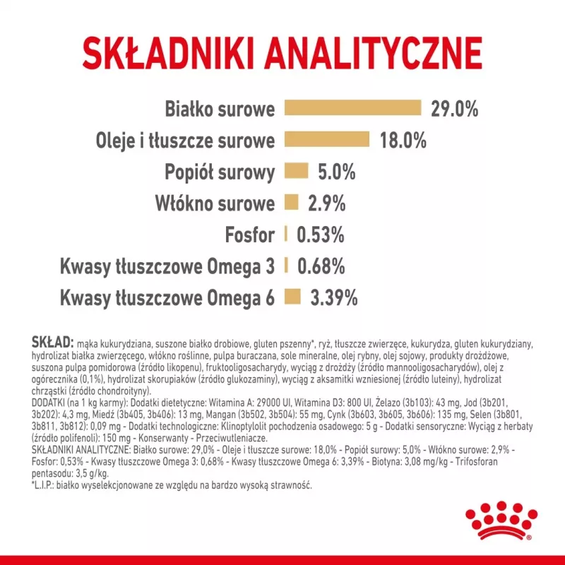 Sucha karma dla psa Royal Canin Yorkshire Terrier 8+ 1.5 kg — drób, senior małej rasy, 29% białka, 18% tłuszczu