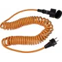 Zwinięty kabel przedłużający AS Schwabe 70413, zwijany 1–5 m, H07BQ-F 3G1,5, 230 V, pomarańczowy