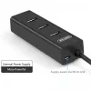 Hub interfejsowy UNITEK Y-3089 USB 3.2 Gen 1 (3.1 Gen 1) Type-A 5000 Mbit/s Czarny