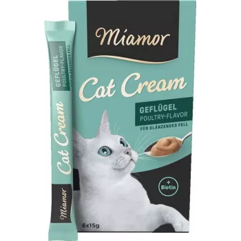 MIAMOR Cat Cream Poultry - przysmaki dla kota - 6x15g