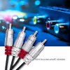 Kabel audio Qoltec 52337 2 m 2 x RCA Czarny