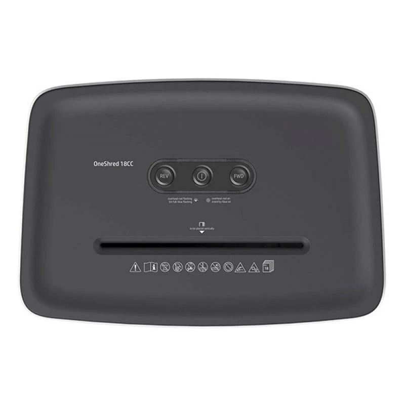 HP OneShred 18CC niszczarka do papieru Cięcie cząsteczkowe 65 dB 22 cm Biały, Czarny