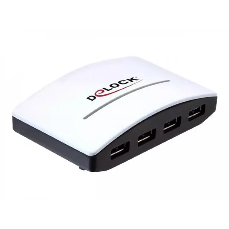 USB Hub DeLOCK 4 Port 5000 Mbit/s Czarny Biały