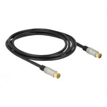 Kabel koncentryczny RG-6/U DeLOCK 88946 2m IEC Czarny