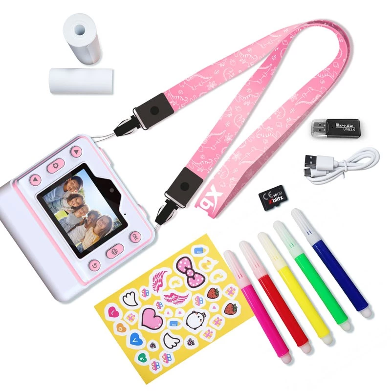 Xblitz FLASH PINK Aparat natychmiastowy z drukarką termiczną dla dzieci