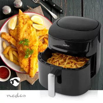 Nedis KAAF170BK frytkownica Pojedyncza 7,2 l Wolnostojąca 1800 W Frytkownica beztłuszczowa Czarny