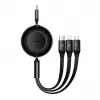 Kabel USB Baseus CAMJ010201 1.1m USB 3.2 Gen 1 USB C Micro USB-A Lightning Czarny