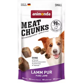 Przysmaki szkoleniowe dla psów animonda Meat Chunks Pure Lamb Adult 60 g, monoproteinowe, bez cukru i glutenu