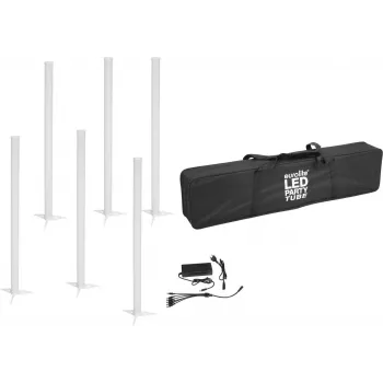Zestaw lamp LED party tube EUROLITE 20000952 — 6x zasilanych bateriami lamp RGB z pilotem IR
