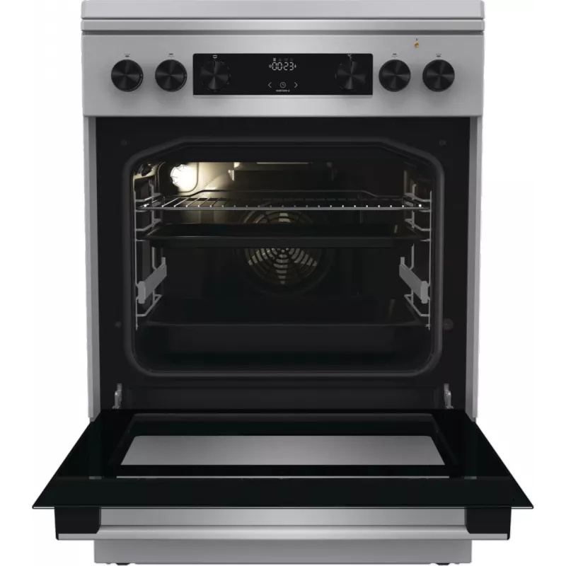 Gorenje GKS6C71XF Wolnostojąca kuchenka z piekarnikiem Srebrna