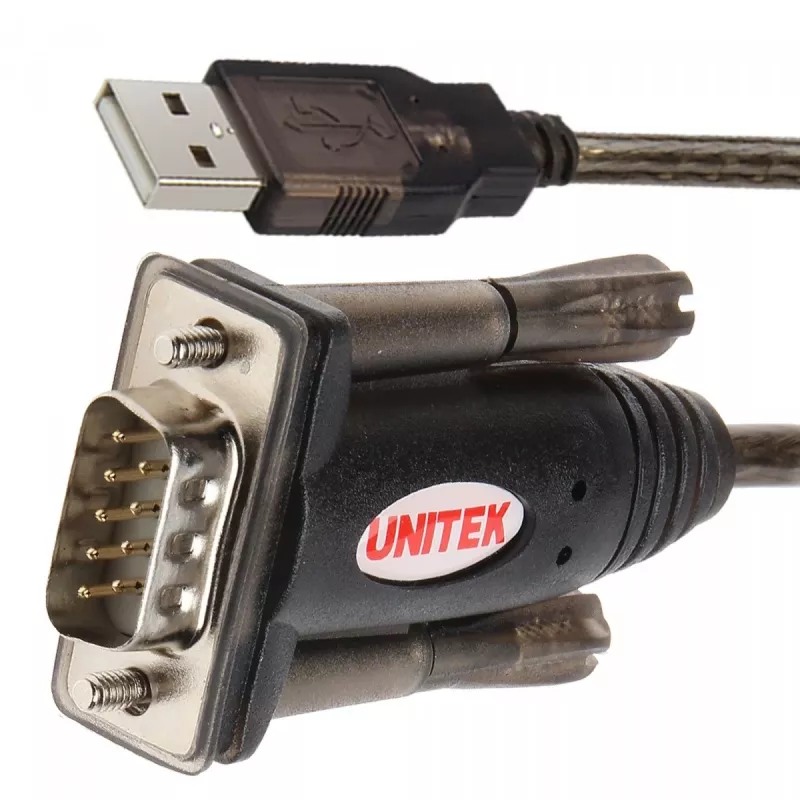 Przewód szeregowy UNITEK Y-105 Czarny 1,5 m USB Type-A DB-9