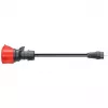 go-e Adapter do Gemini flex 22 kW, CEE czerwone gniazdo trójfazowe 32A > Gniazdo domowe (czarny, 30 cm)