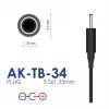 Zasilacz uniwersalny Akyga AK-TB-34, 5 V, 2 A, 10 W, 3,5 x 1,35 mm, 1,5 m