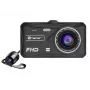 Dashcam TRACER 4TS Full HD dwukanałowa kamera samochodowa, 2 MP główna, 0,4 MP wewnętrzna, kąty 140°/60°, wyświetlacz IPS 4 cale, bateria 150 mAh, obudowa aluminiowa, asystent parkowania