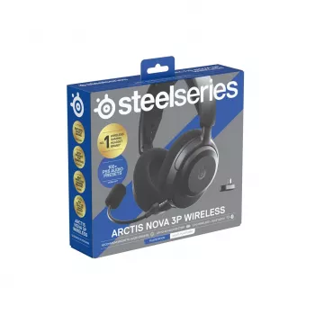 Headset STEELSERIES Arctis Nova 3P Wireless Bluetooth Circumaural Head-band, 20–22000 Hz, 260 g, Czarny
