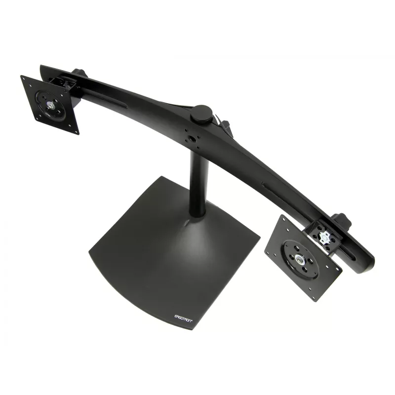 Ergotron DS100 - Podstawa - pozioma - dla 2 wyświetlaczy LCD - Aluminium, Stal - Czarny - Rozmiar ekranu: do 61 cm (do 24 cale)