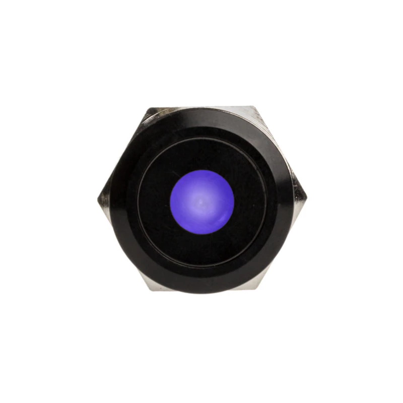 Przełącznik/Przycisk Wandaloodporny DimasTech 19mm Czarnyline Dot RGB PD218