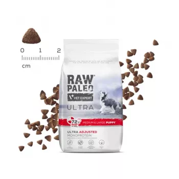 RAW PALEO Ultra Medium&Large Puppy Beef - sucha karma dla szczeniąt - 10 kg