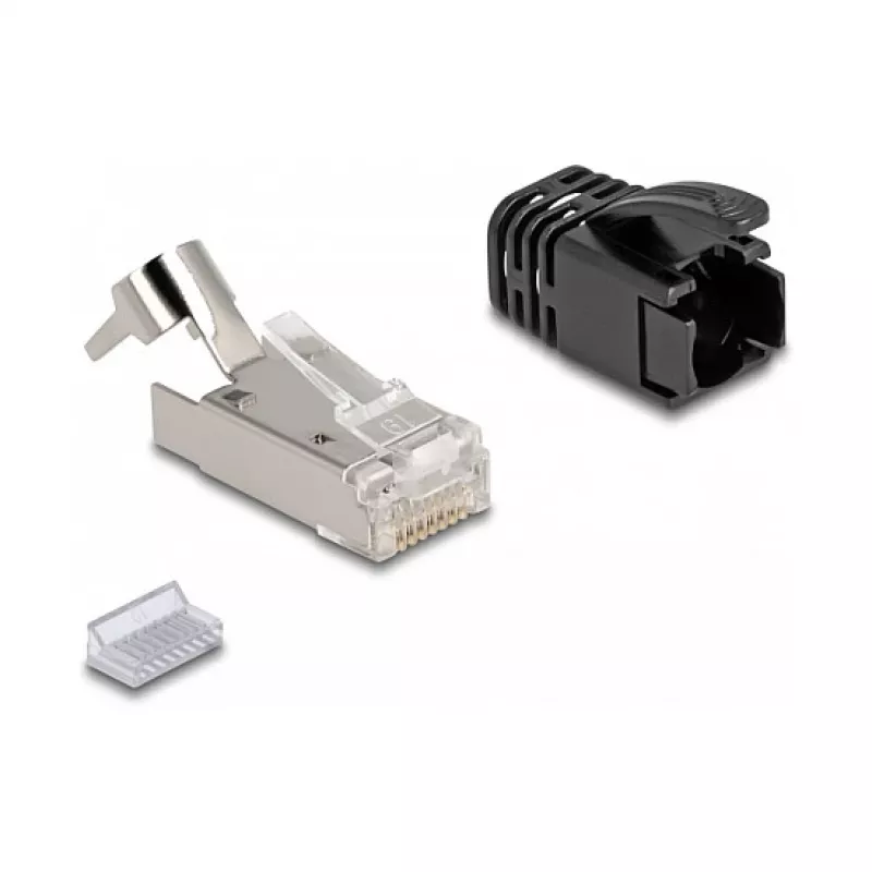 DeLOCK wtyk modularny RJ45 kat.8.1 zestaw 25 szt. z odciążeniem
