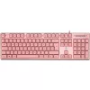 Deltaco GAM-021-RGB-P-DE - pełnowymiarowa (100%) - USB - przełącznik membranowy - QWERTZ - Różowy