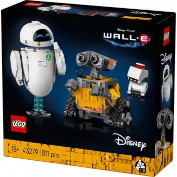 LEGO zestaw konstrukcyjny Disney Pixar WALL·E i EVE 43279 — 811 elementów, wysokość 130 mm, dla 18+