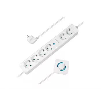 Przedłużacz zasilający LogiLink LPS271 1.5m 6 gniazd AC Do użytku wewnętrznego Biały