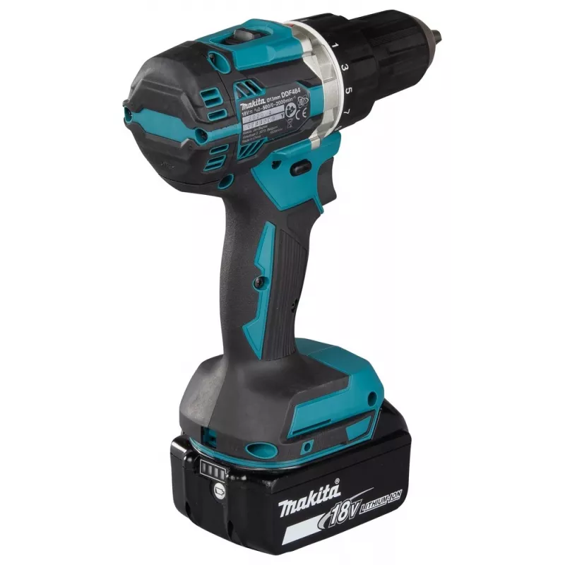 Wiertarka Makita DDF484RFJ 2000 RPM 1.8 kg Czarny, Niebieski