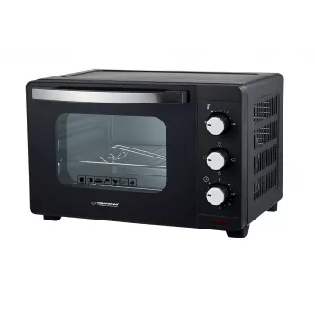 Mini piekarnik ESPERANZA EKO008N — 20 L, 1280–1300 W, do 230°C, 60‑minutowy mechaniczny timer, pokrętła, szklane drzwi, wolnostojący