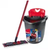 Mop podłogowy VILEDA Ultramax BOX 177453 z wymienną głowicą z mikrofibry, wiadrem z wyciskarką, 3 ściereczkami nadającymi się do prania, czarny