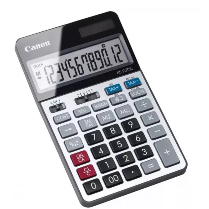 Kalkulator Canon HS-20TSC biurkowy Finansowy Czarny, Srebrny