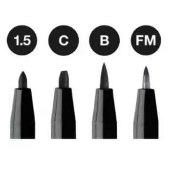 Faber-Castell Pitt Artist Pen FC-167153, czarny, 4 szt.