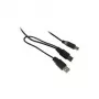 Synergy 21 S215325 - 1 m - USB B - 2 x USB A - USB 2.0 - Męski/Męski - Czarny