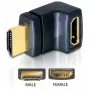 Złącze HDMI DeLOCK 65072 wtyk HDMI na gniazdo HDMI 90° do góry