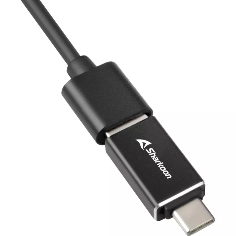 Sharkoon Hub interfejsów USB 3.2 Gen 1 (3.1 Gen 1) Type-C 5000 Mbit/s Czarny