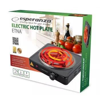 Płyta grzewcza Esperanza EKH012K, czarna, blat, 21 cm, 1 strefa(y)