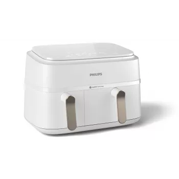 Philips 3000 series NA353/10 frytkownica Podwójna 9 L Wolnostojąca 2750 W Frytkownica na gorące powietrze Srebrny, Biały
