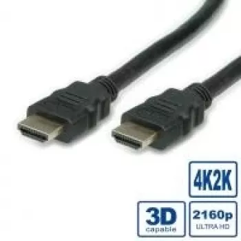 VALUE HDMI Ultra HD with Ethernet - HDMI-Kabel mit Ethernet - HDMI männlich zu HDMI männlich - 1 m - Doppelisolierung - Schwarz (11.99.5680)