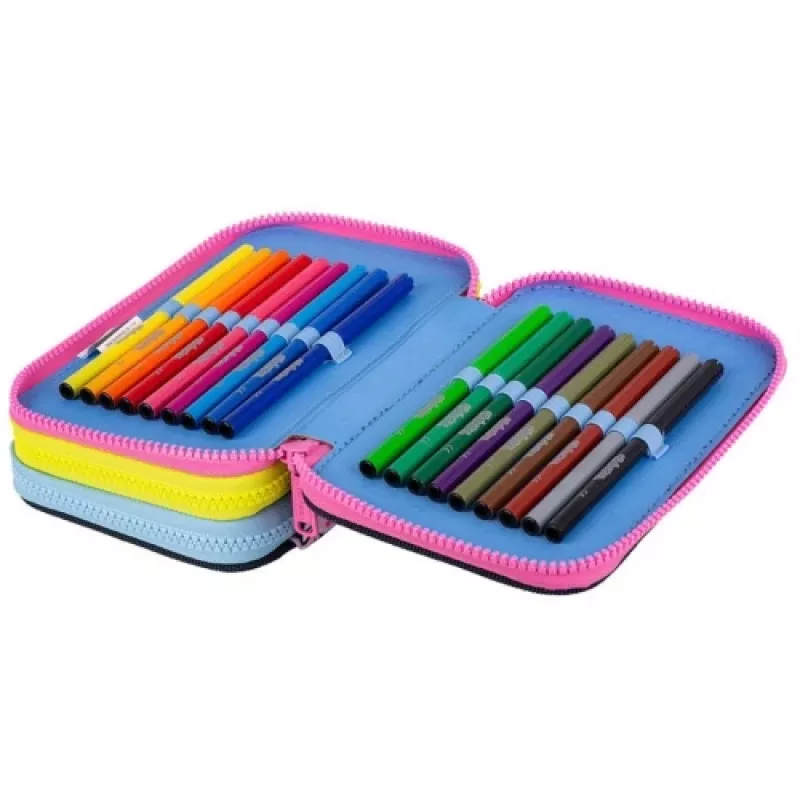 Trzypiętrowy piórnik z wyposażeniem CoolPack Jumper 3 IN THE GARDEN