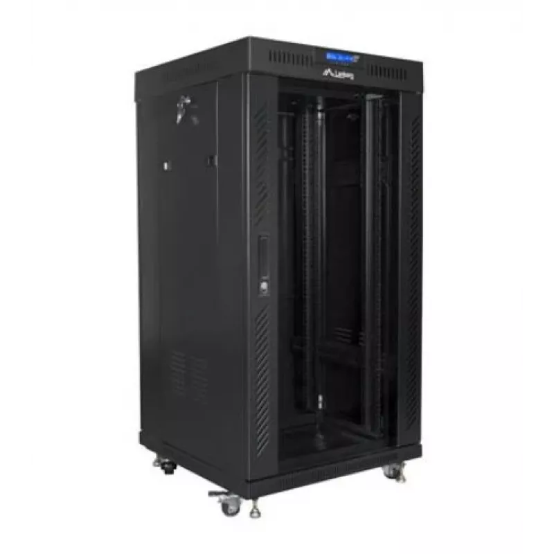 Szafa rack 19 cali 22U 600x600 mm czarna LANBERG FF01-6622-12BL