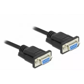 Kabel szeregowy DeLOCK 86608 Czarny 1 m RS-232 Sub-D9