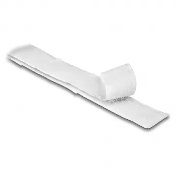 Taśma rzep samoprzylepna DeLOCK dł. 1 m x szer. 20 mm biała