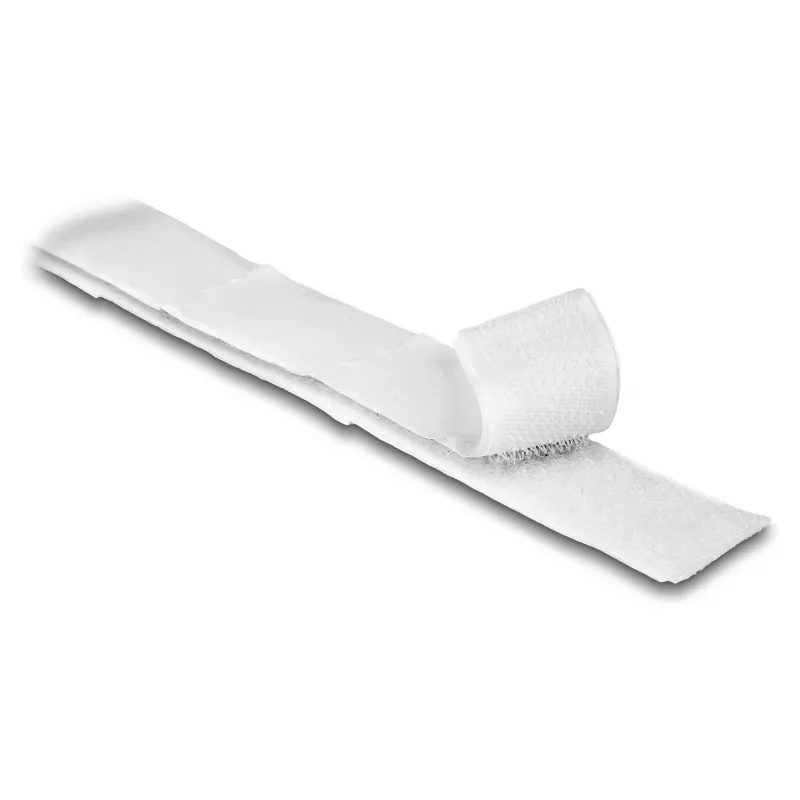 Taśma rzep samoprzylepna DeLOCK dł. 1 m x szer. 20 mm biała