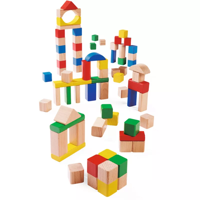 Eichhorn Holzbausteine Bunt/Natur (75 Teile)