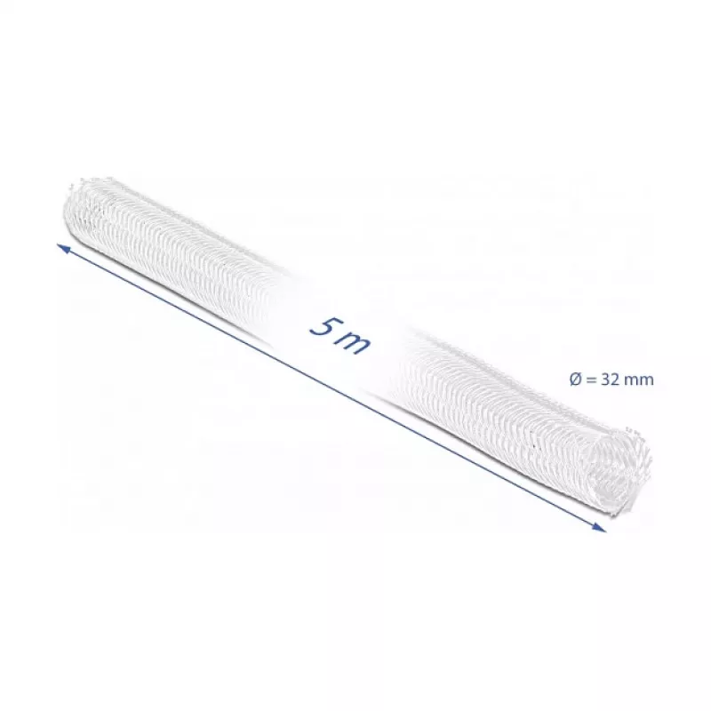Oplot pleciony DeLOCK 20818 5 m x 32 mm biały