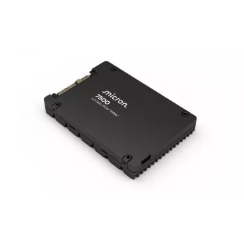 SSD | MICRON | SSD series 7500 MAX | 1,6 TB | NVMe | pamięć flash 3D NAND | prędkość zapisu 2700 MB/s | prędkość odczytu 6800 MB/s | format U.3 | TBW 4380 TB | MTBF