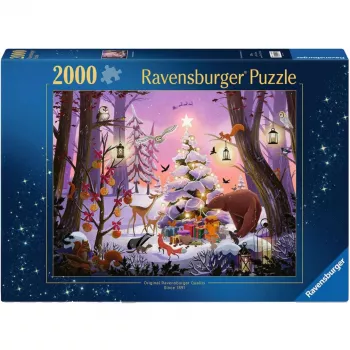 Puzzle Ravensburger Boże Narodzenie w Lesie 2000 elementów