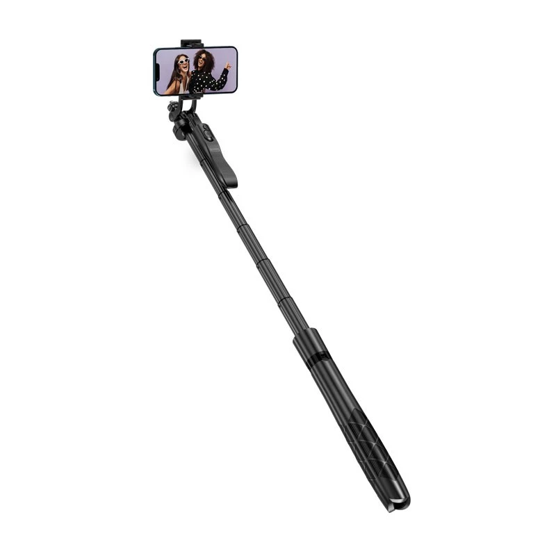 Statywowy kijek do selfie Crong CRGSGU1BLK aluminiowy Bluetooth ze składanymi nóżkami i uchwytem na telefon
