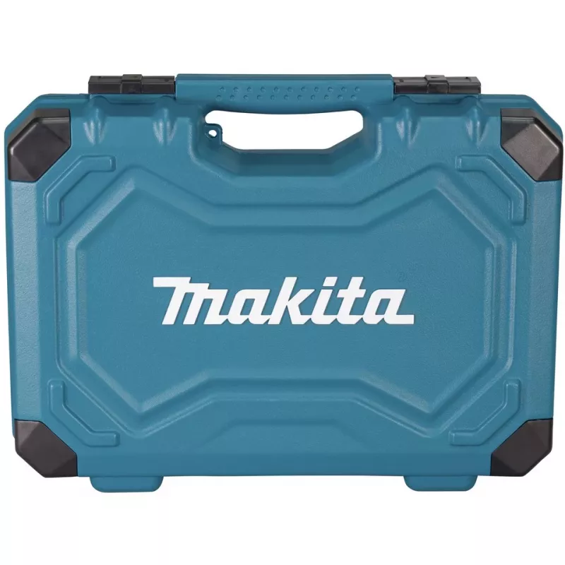 Handwerkzeug-Set E-17980, 231-teilig blau, mit 2 Umschaltknarren, 1/4 und 1/2, Koffer