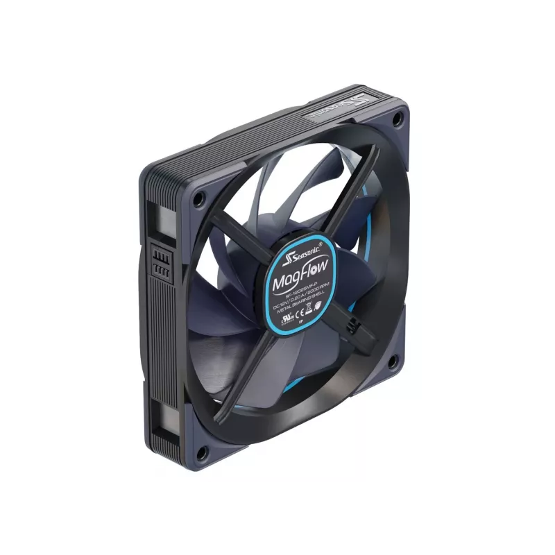 Zestaw wentylatorów Seasonic MagFlow 1-Fan Kit do obudowy komputera 12 cm Czarny 1 szt.