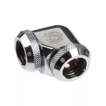 BitsPower Multi-Link Adapter 90° do 2x 12mm AD — BP-E90DML, błyszczący srebrny
